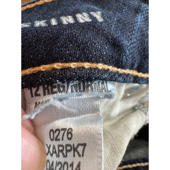 Aeropostale Womens Skinny Jeans Size 12 In Dark Wash Denim Stretch Casual Everyd - Picture 3 of 6